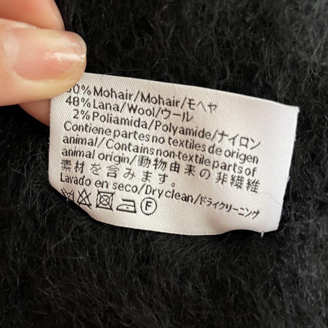 ✨️美品✨️ ロエベ LOEWE マフラー ウール モヘヤ アナグラム ブラック 黒