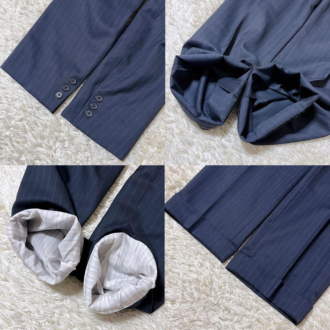 ✨美品✨ green label relaxing スーツ ネイビー シルク混
