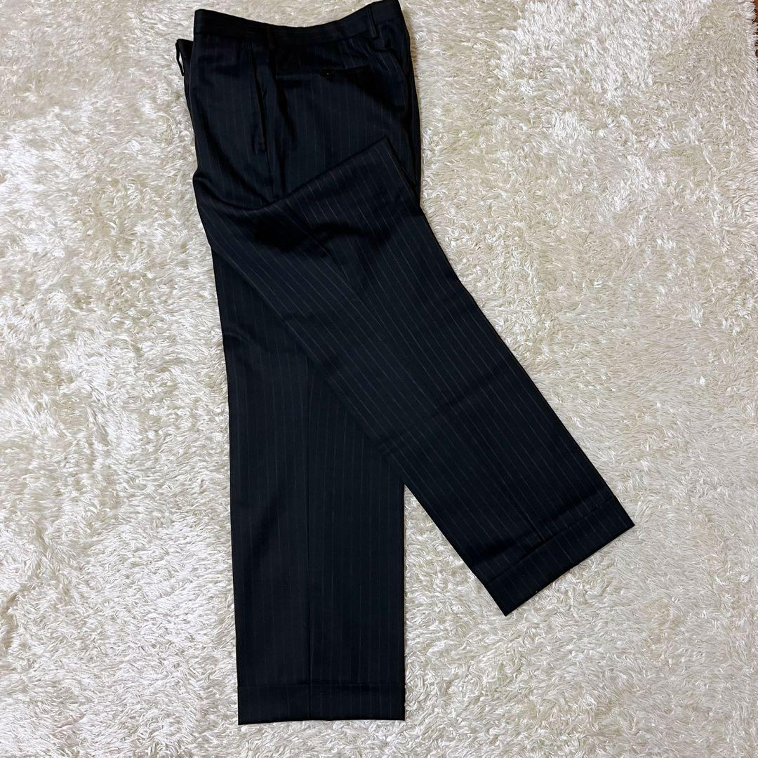 ✨美品✨ green label relaxing スーツ ネイビー シルク混