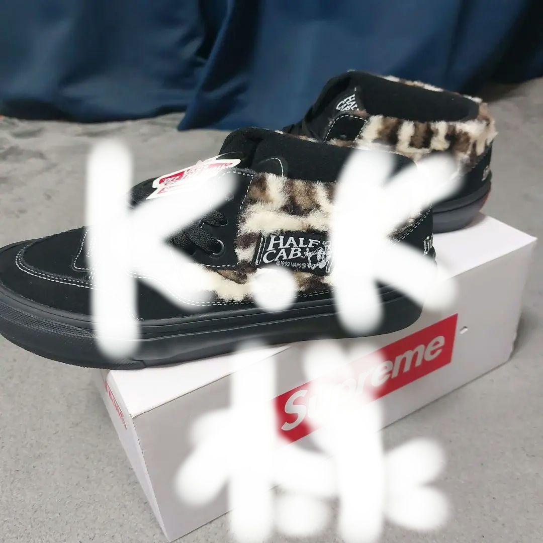 Supreme × Vans Leopard Half Cab black