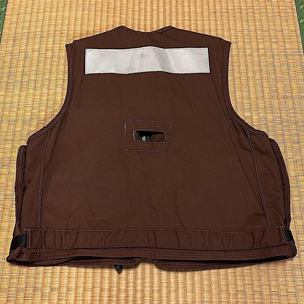 米軍 ライフジャケット LIFE PRESERVER VEST TYPE 茶 L