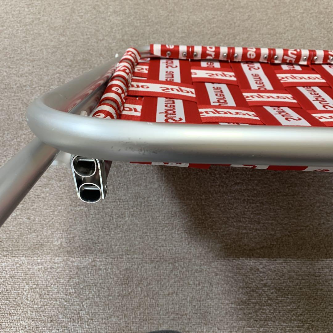 Supreme LAWN CHAIR RED シュプリーム パイプ椅子 折り畳み