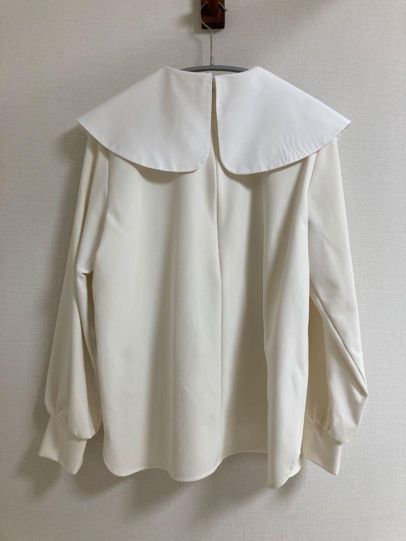 yori ワイドカラーストレッチブラウス　38サイズ