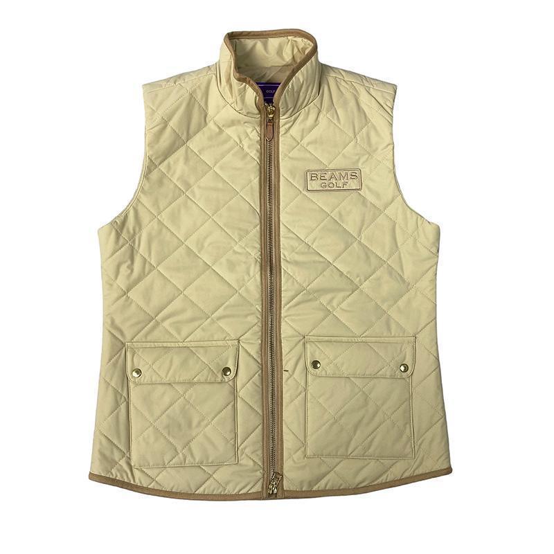 BEAMS GOLF ビームスゴルフ 中綿ベスト ベージュ M レディース
