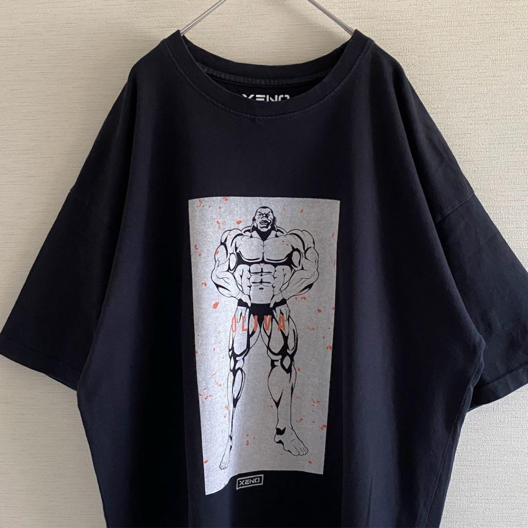 XENO バキ 刃牙 コラボ Tシャツ ビスケット オリバ ブラック L