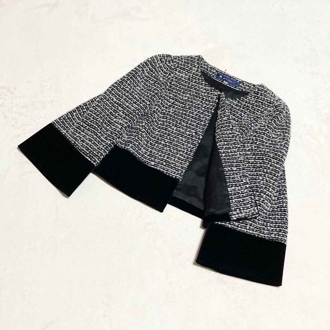 【美品✨】エムズグレイシー ジャケット 黒 ブラック 38 M 卒園式