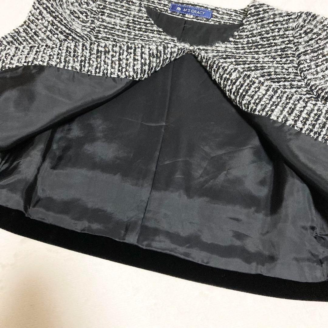 【美品✨】エムズグレイシー ジャケット 黒 ブラック 38 M 卒園式