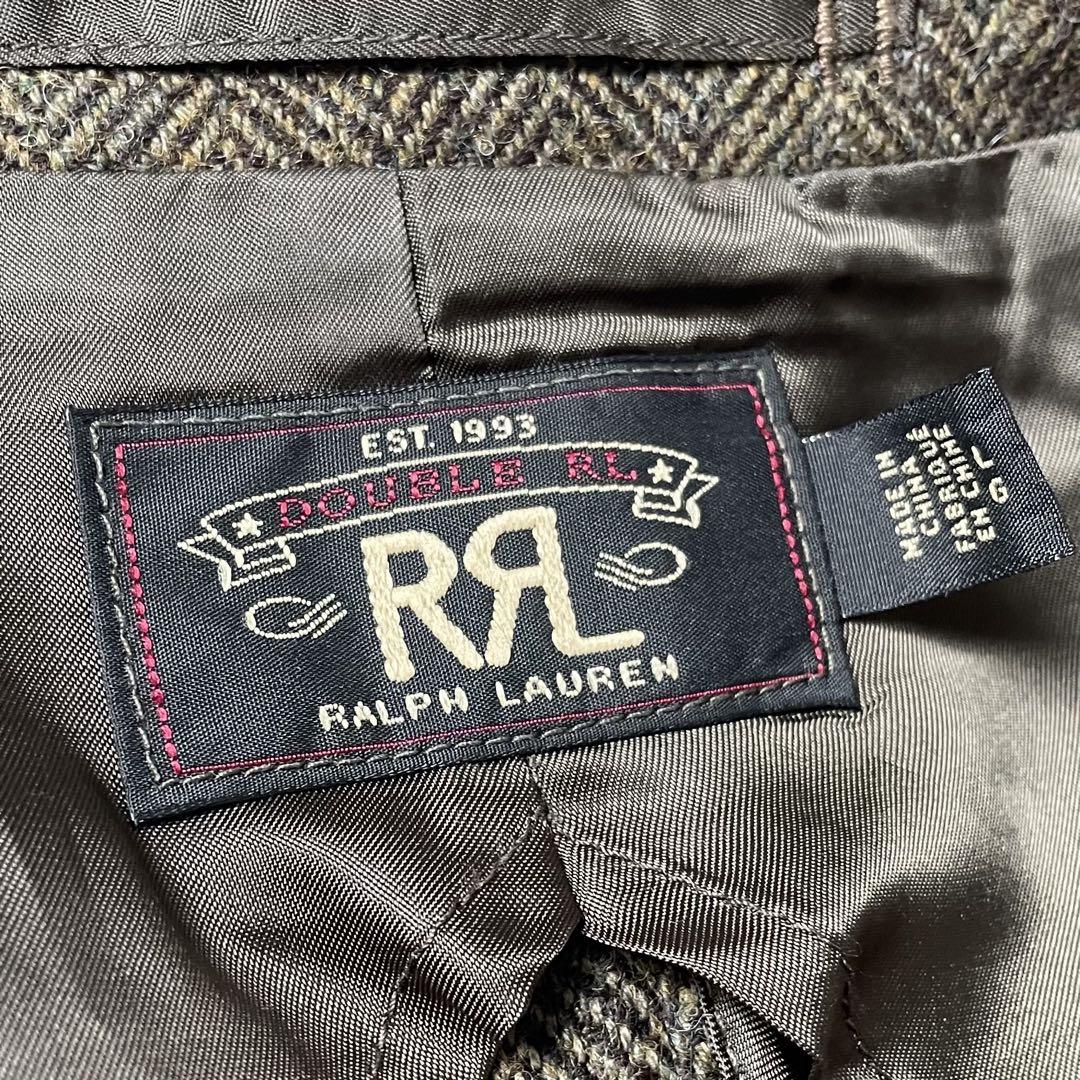 美品 RRL スポーツコート ヘリンボーン ツイード オリーブブラウン XL