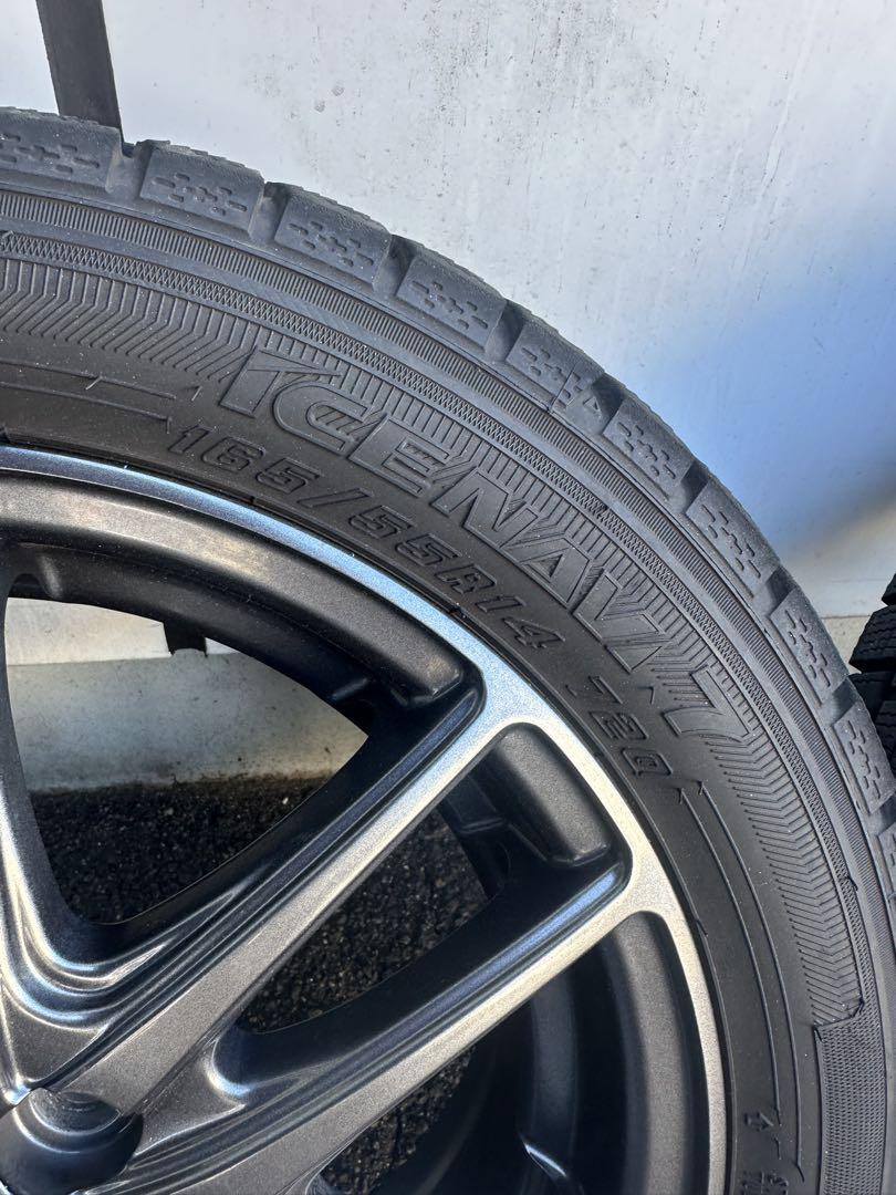ヒ*ロ様 14インチタイヤホイールセット　GOODYEAR2022年製造スタッド