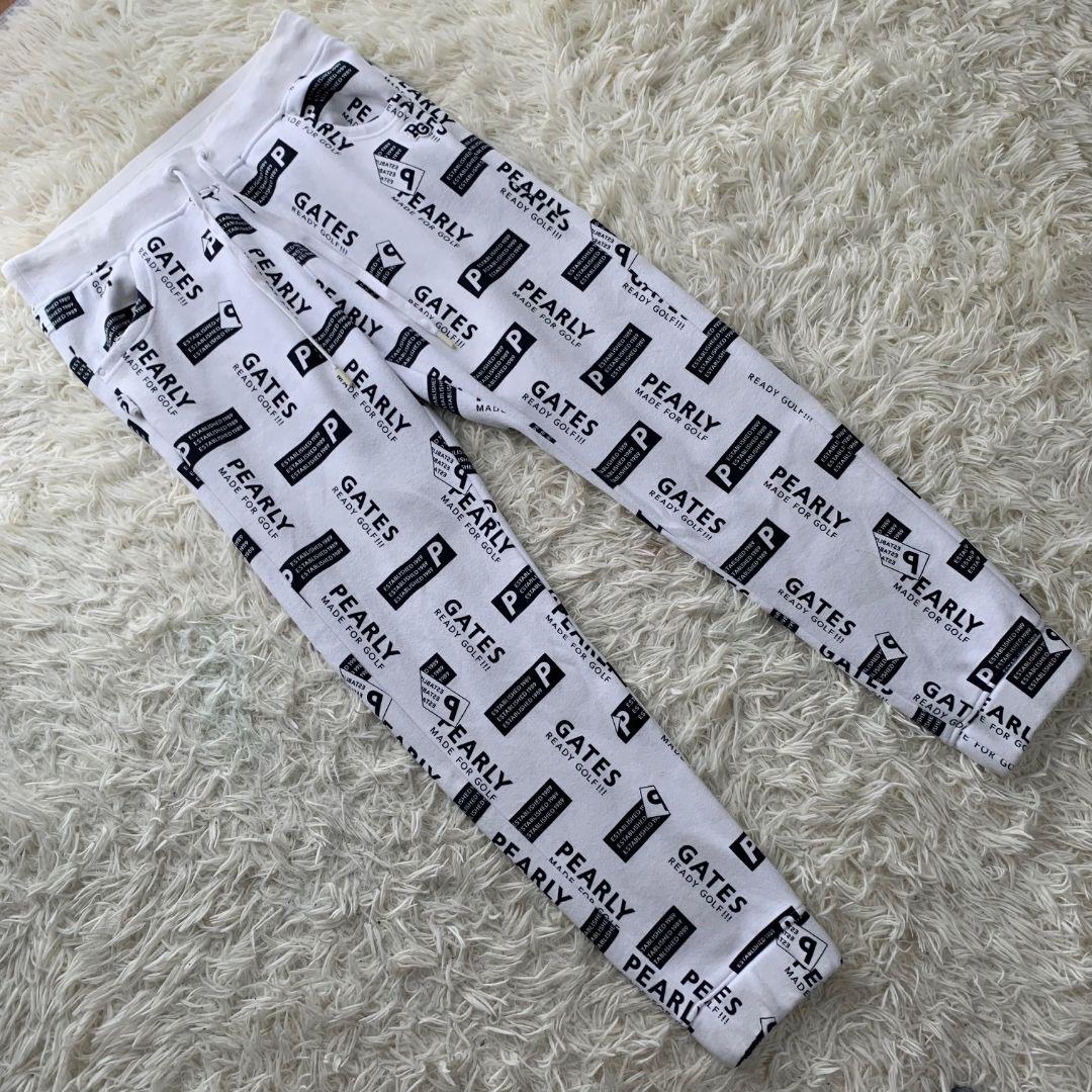 【美品】パーリーゲイツ　スウェットパンツ　ジョガーパンツ　ロゴ柄　総柄　5（L）