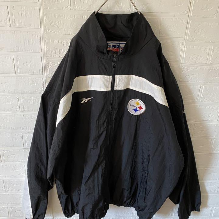 低価格安 USA規格 NFL スティーラーズロゴナイロンジャケット ブラック i2UnM-m28354945124 驚きの破格値