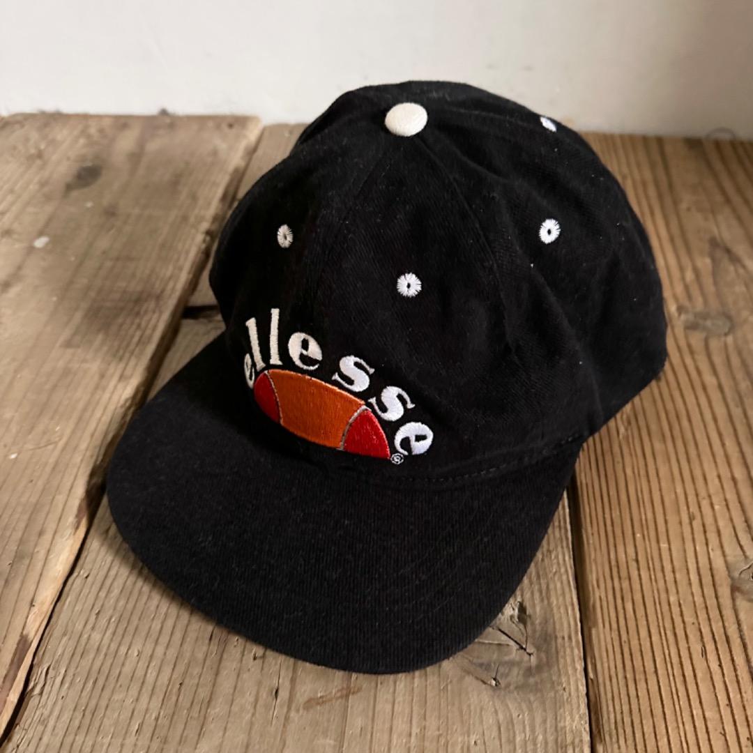 ellesseエレッセコーディロイロゴ入りキャップ00sOLDy2kアメカジ