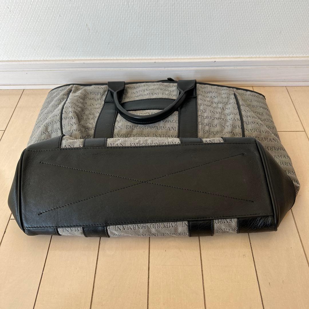 EMPORIO ARMANI トートバッグ ビジネスバッグ 総柄グレー