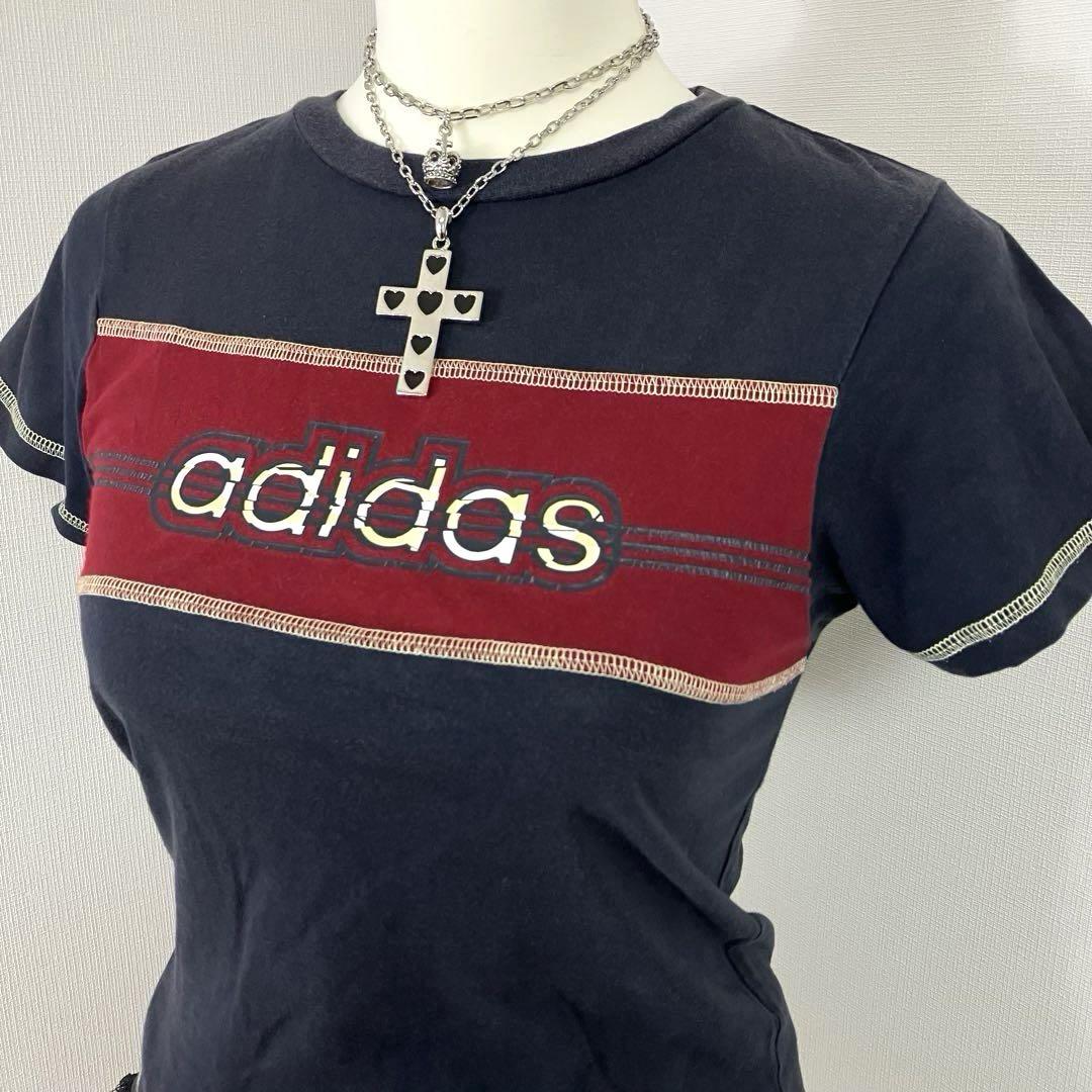 y2k 00s】adidasアディダス ロゴtピチt 平成ギャル マクブリング