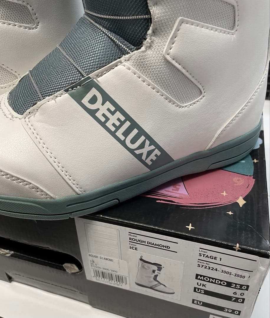 26新品★ DEELUXE 子供 ブーツ ラフダイアモンド　ボア25cm軽量