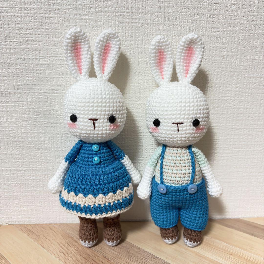 カラフルうさぎのあみぐるみ 17体セット bf24c7b5ede53aee48ea808d890314