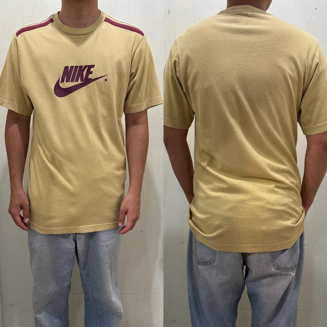 NIKE ナイキ ベージュ Tシャツ 半袖 ワッペン USA古着 M y2k