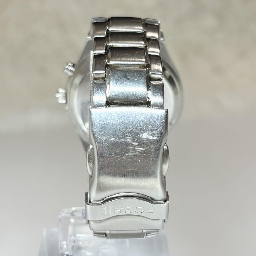 FOSSIL フォッシル BIG TIC 腕時計 シルバー ブラック 稼動品
