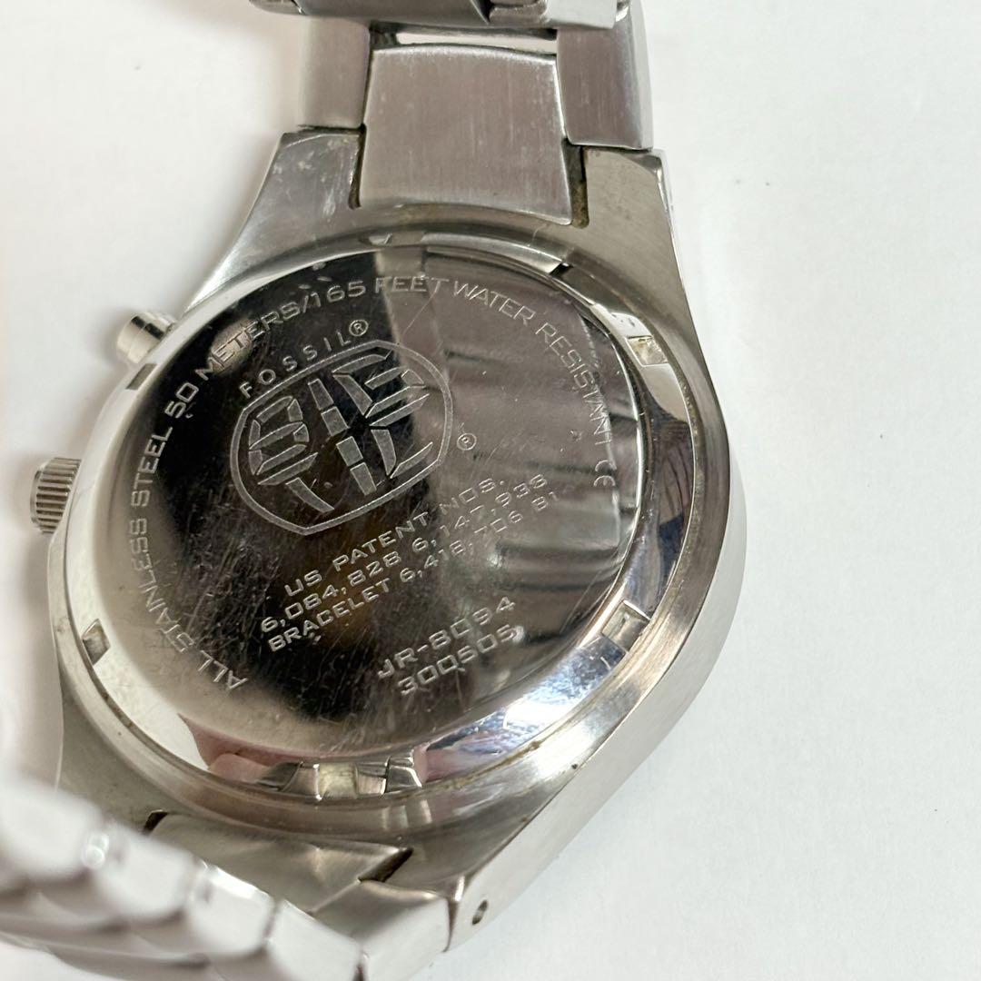 FOSSIL フォッシル BIG TIC 腕時計 シルバー ブラック 稼動品