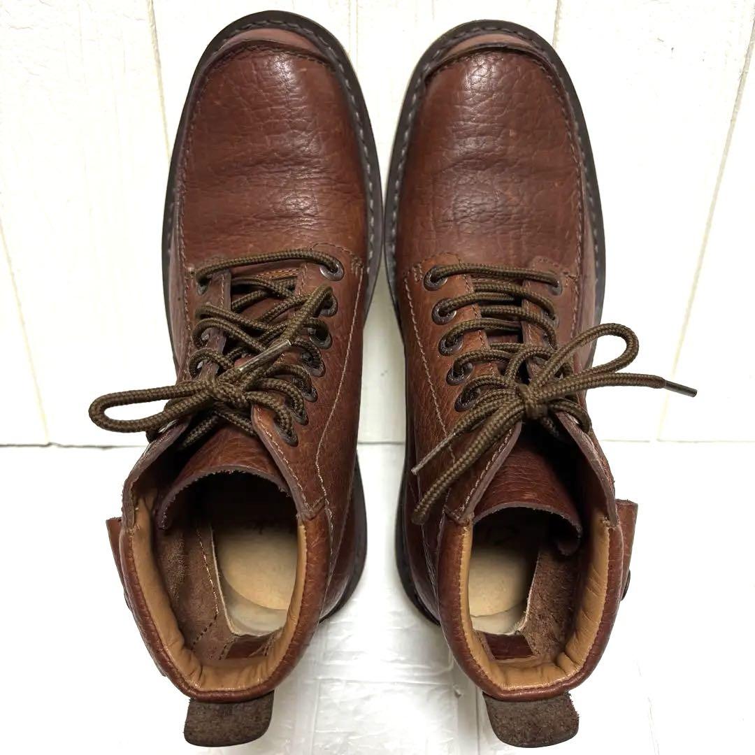 【値下げ】 美品 ブラウン ポケット付 ブーツ シボ革 クラークス Clarks 靴