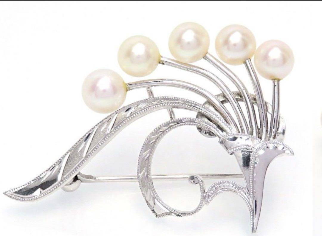 MIKIMOTOミキモト　パールブロッチ　あこや真珠　ブロッチ　美品 美品⭐️MIKIMOTO ミキモト】 パールブローチ/ネックレス