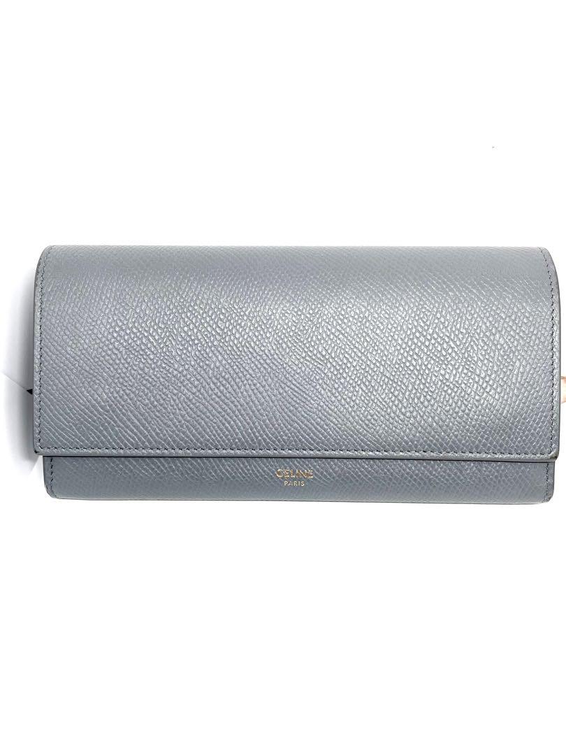 セリーヌ　ラージ フラップ ウォレット　グレー 13,650円