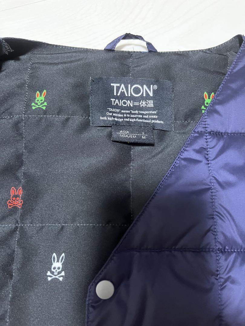 サイコバニー EC限定 TAION×Psycho Bunnyコラボ ダウンベスト