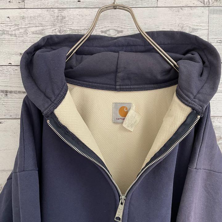 低価新作登場 Carhartt カーハート 90s ジップアップパーカー ロゴ刺繍 ネイビー Zwiho-m28390405384 大人気低価