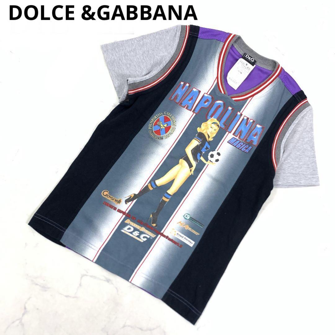 LA6188 ドルチェ&ガッバーナ 半袖 切替デザイン Tシャツ グレー S 10,575円