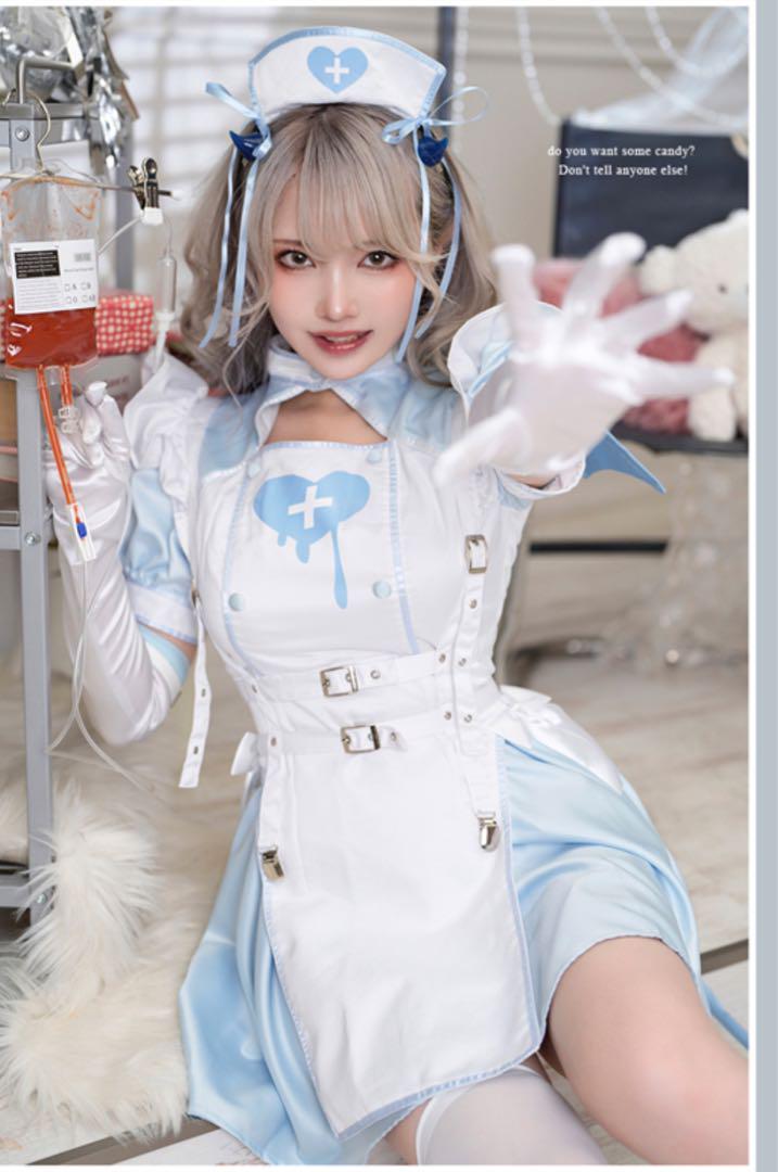 ブルーは予約】デビルハーネスナース《ハロウィンコスプレ9点