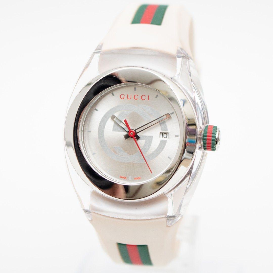 GUCCI G-SYNC 137.3 レディース腕時計 ラバーベルト 新品電池