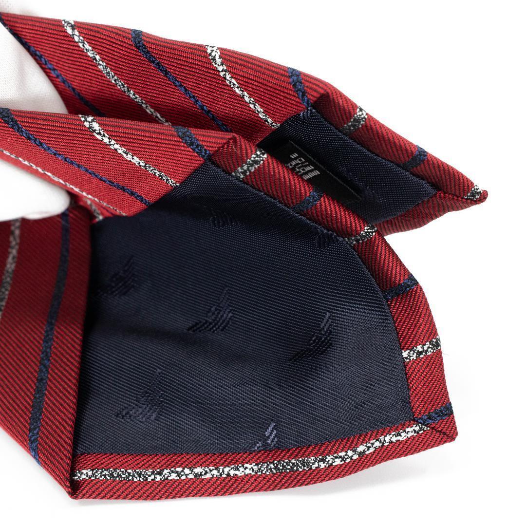 EMPORIO ARMANI アルマーニ ネクタイ 新品 ストライプ レッド