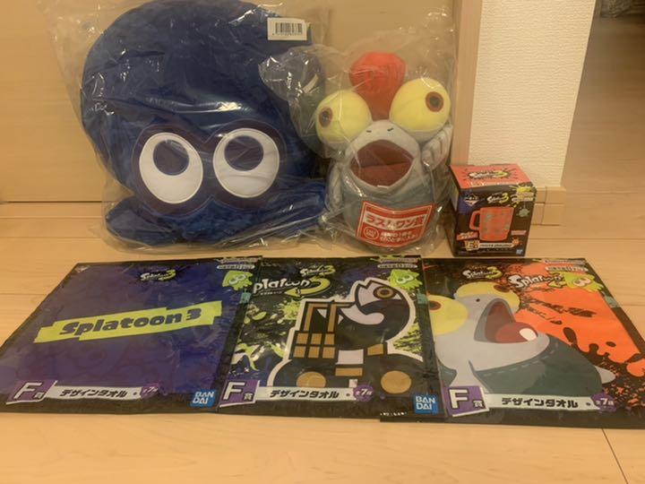 スプラトゥーン3一番くじ ラストワン賞 α 年間定番 期間限定でセール スプラトゥーン3一番くじ おまけ下位賞4個 A賞・ラストワン賞 ぬいぐるみ