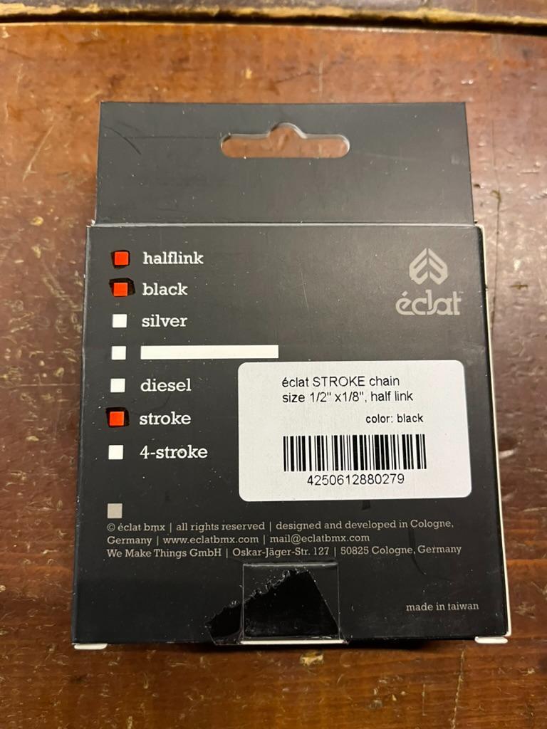 BMX シングルチェーン ECLAT STROKE CHAIN BLACK