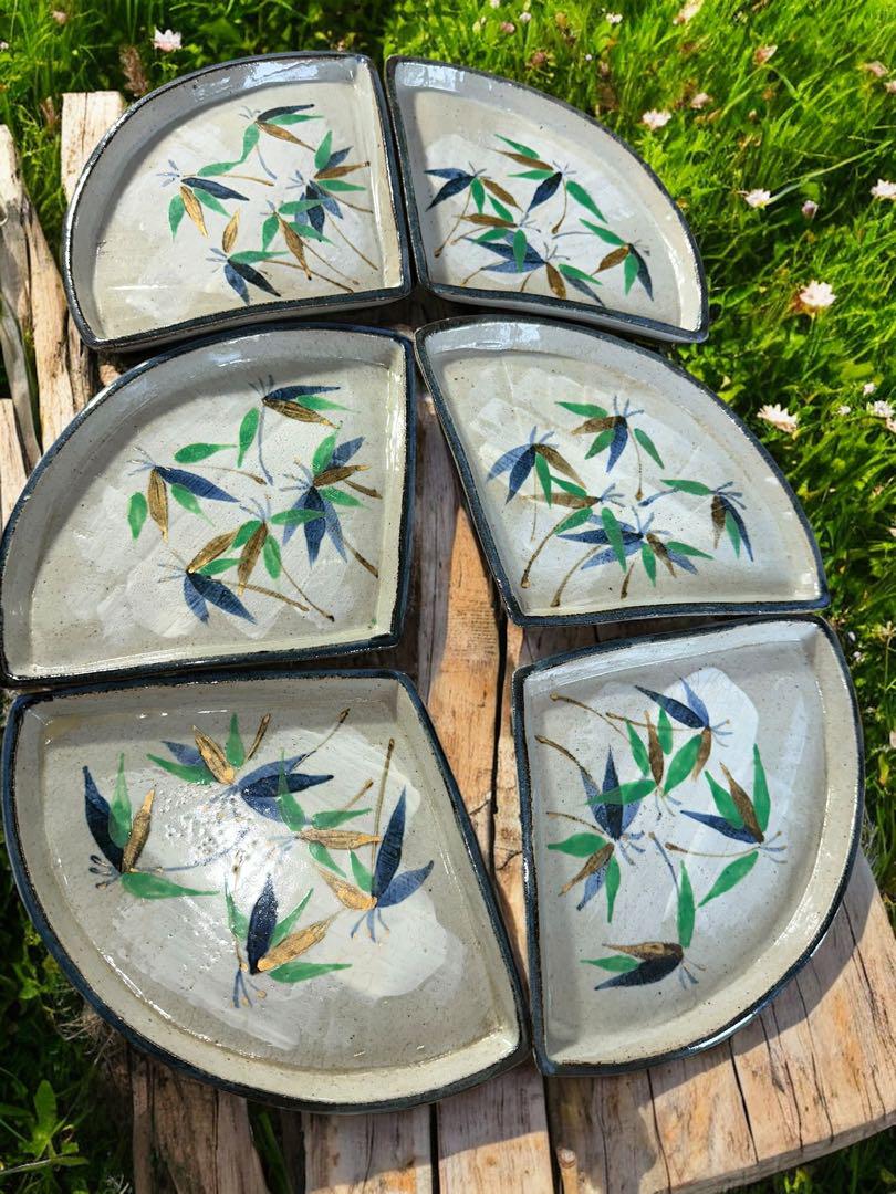 丹法華 和食器 6客揃 桔梗絵 金彩 色絵 未使用品 美濃焼 非売品 食器