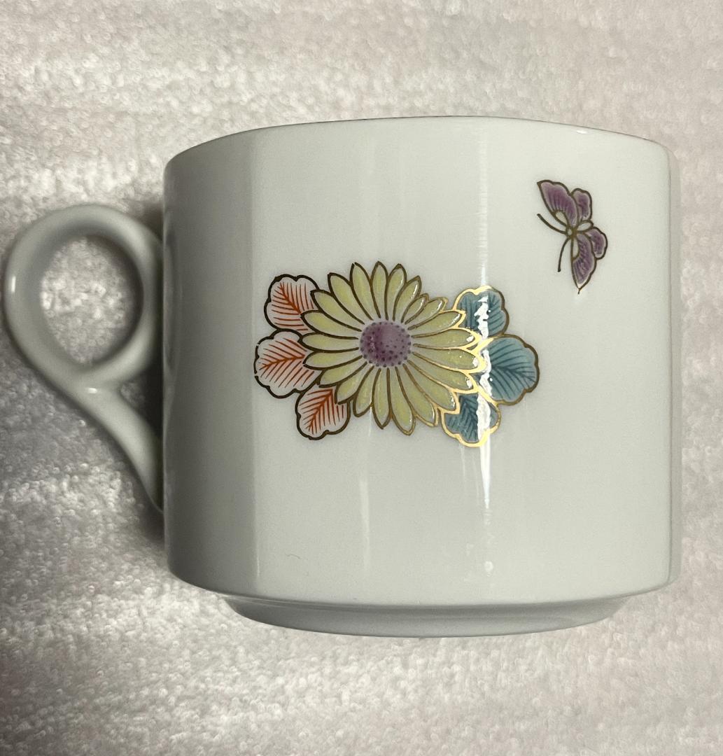 お礼や感謝伝えるプチギフト 深川製磁 コーヒーカップ メルカリ - 2客セット 金彩 花柄 工芸品