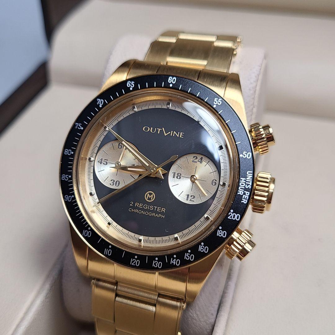 【未使用品】OUT LINE　アウトライン×チックタックコラボ　稼働　腕時計 アウトライン×チックタック】限定コラボ第3弾。70年代の傑作を二