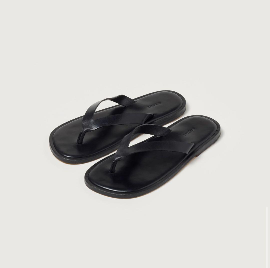 靴 25SS AURALLE LEATHER TONG SANDALS 27cm