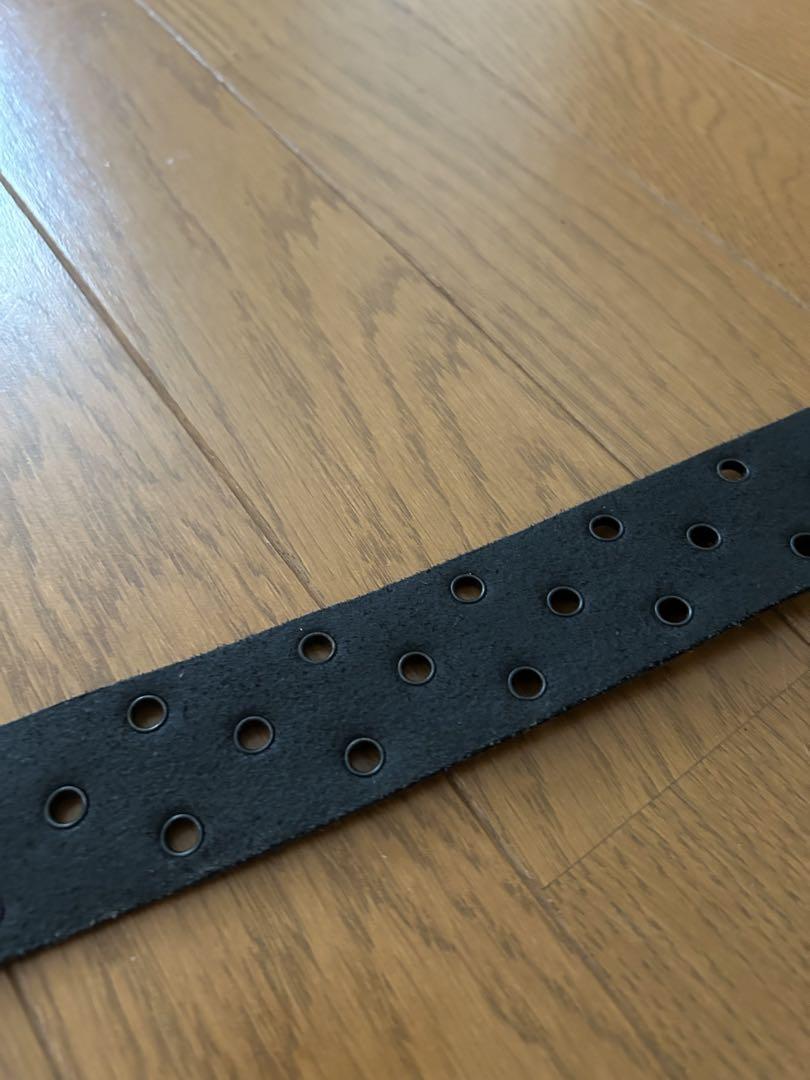 小物 OAKLEY leather 3D skull belt black Y2K
