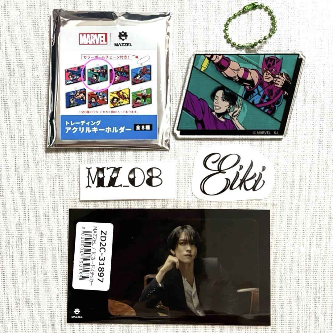 MAZZEL EIKI ICカードステッカー アクリルクリップ タトゥー