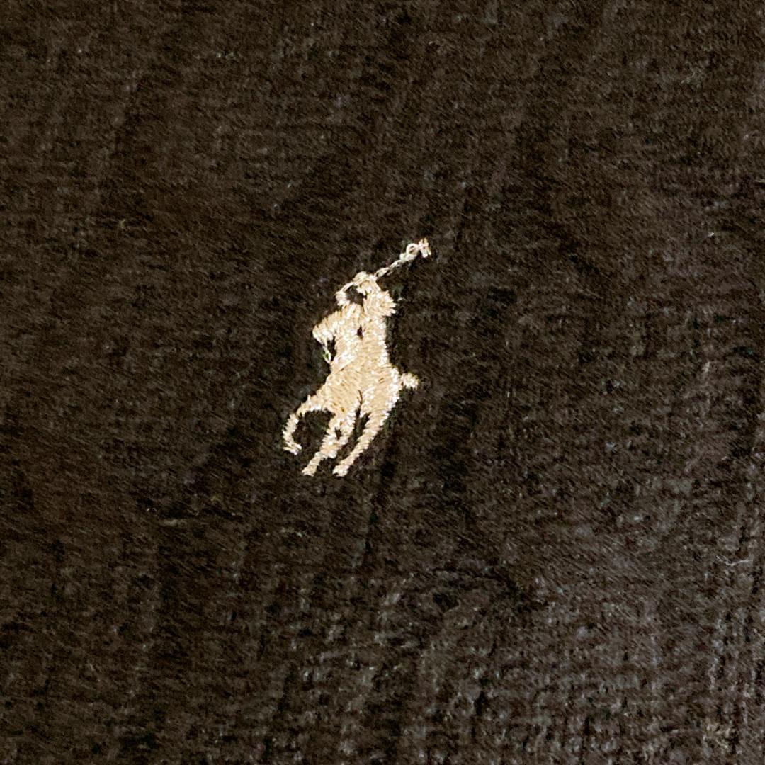 【美品】ポロラルフローレン　ケーブルニット　ポニー刺繍　コットン　アイボリー 美品✨ポロラルフローレン ケーブルニット ワンポイント ビッグ刺繍