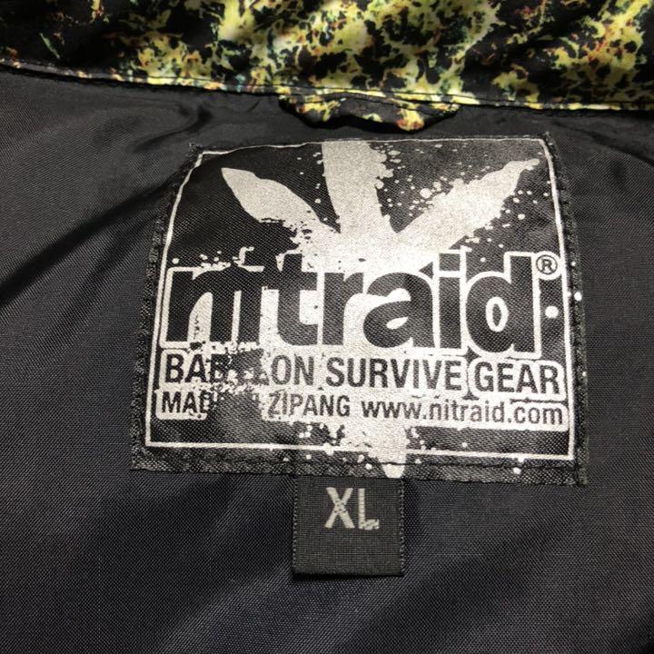 NITRAID】名作 希少 リアルウィード 迷彩 ダウンベスト XL