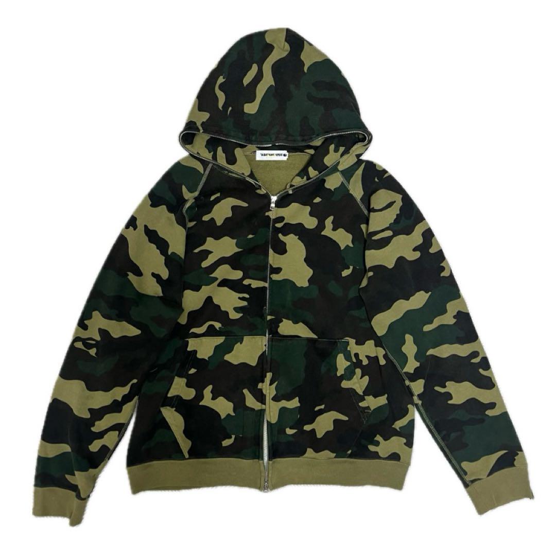 完売必至！【AAPE by A BATHING APE】カモ ユニオン パーカー A BATHING APE® ロゴ パーカー | グレー | FARFETCH JP