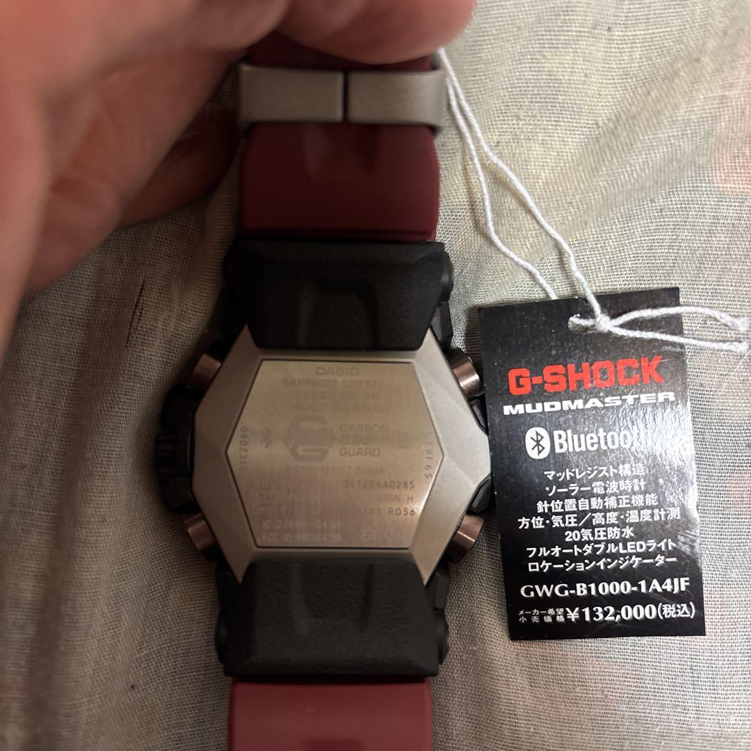 新品！カシオ　マッドマスター GWG-B1000-1A4JF ワインレッド