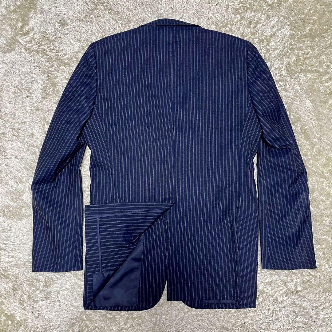 美品✨スーツセレクト　スーツ　上下　カシミヤ混　ネイビー　背抜き　XXL Y8