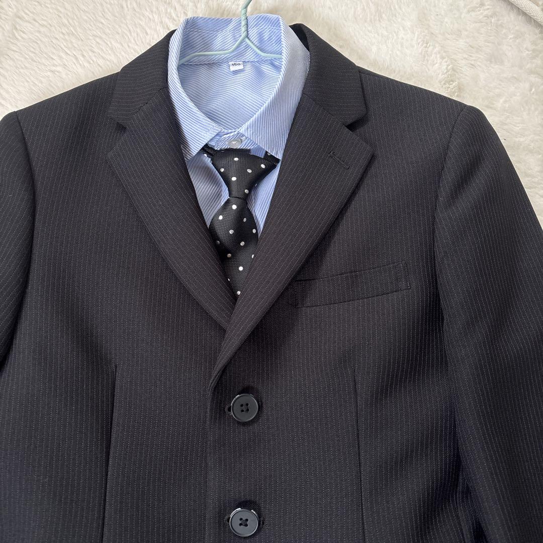 【美品】ワンダーファクトリー フォーマルスーツ 卒業式 150 4点セット 男