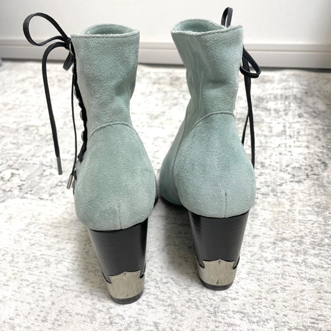 【美品】TOGA PULLA レースアップ　ミント ブーツ