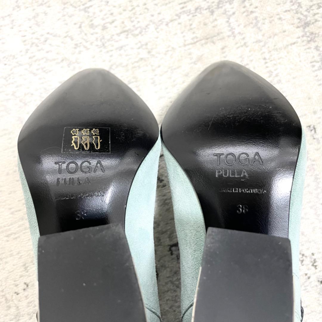 【美品】TOGA PULLA レースアップ　ミント ブーツ