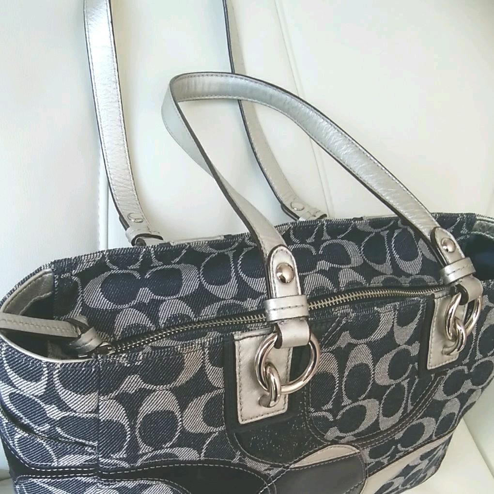 きなレア COACH シグネチャーバッグ ハンドバッグ wblN9-m28439645508 コーチ デニム ϟグかと