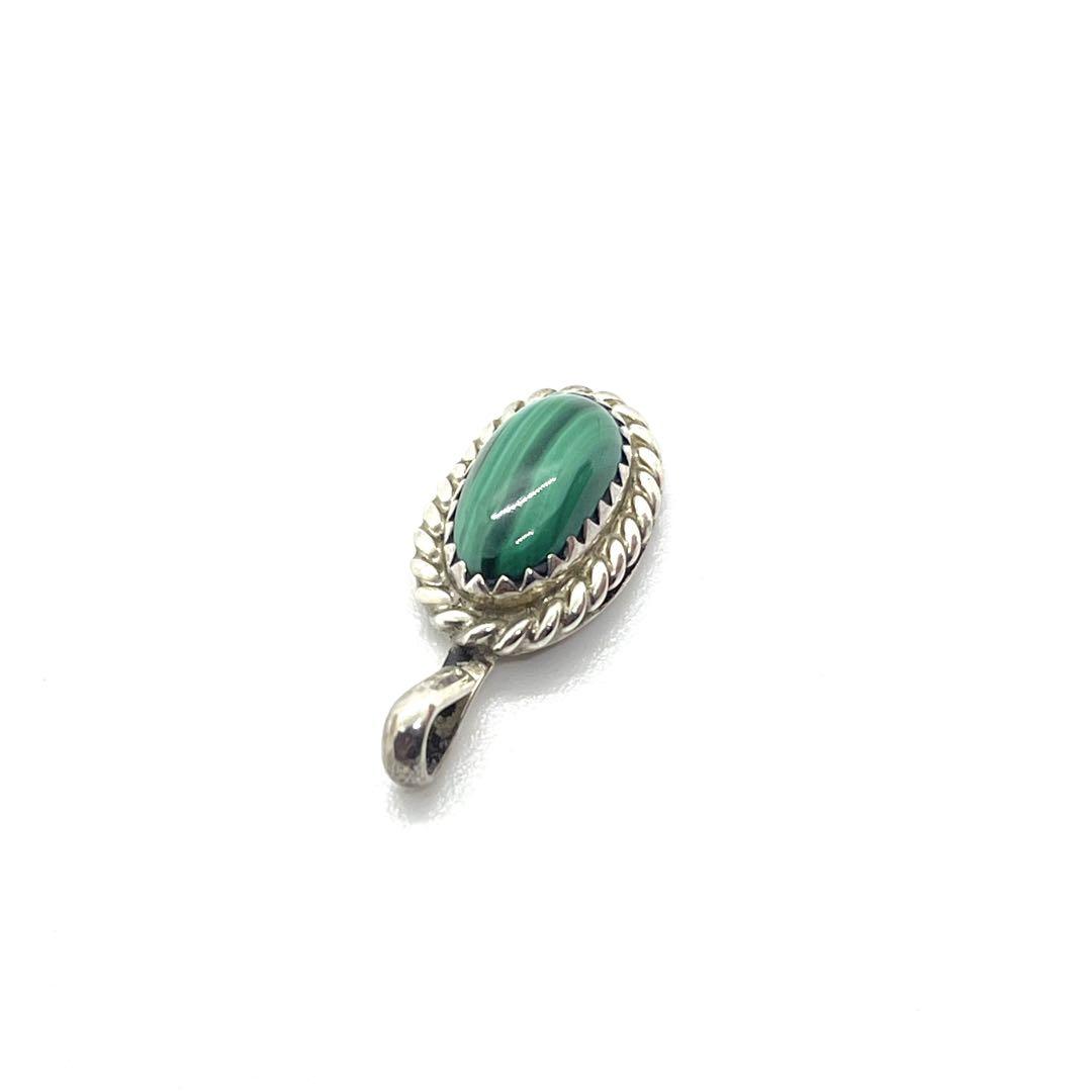 ●マラカイト●シルバーネックレストップ●STERLING92●ビンテージ